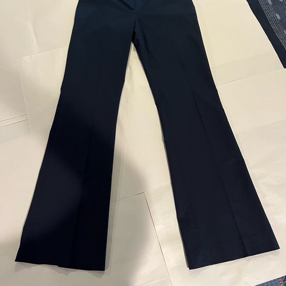 M Missoni classic flat front women’s Navy flare trousers made in Italy US sz 8 - Picture 7 of 12